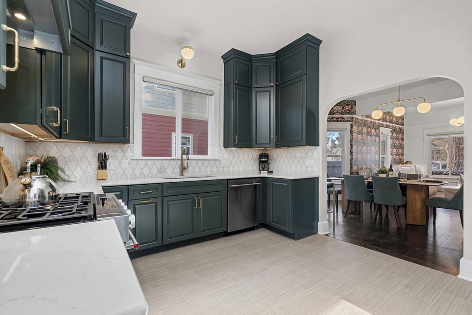 House, Multiple Beds, Kitchen, Garden View | Private kitchen