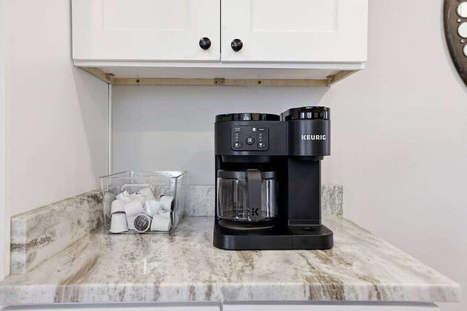 But first! Coffee!! Enjoy a quick Keurig or classic drip on the house!