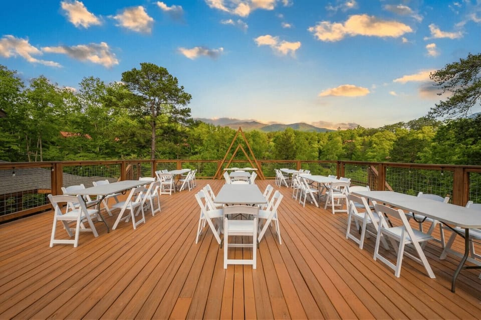 Reception Space with Seating Included, Designed to Host Elegant Wedding Gatherings.
