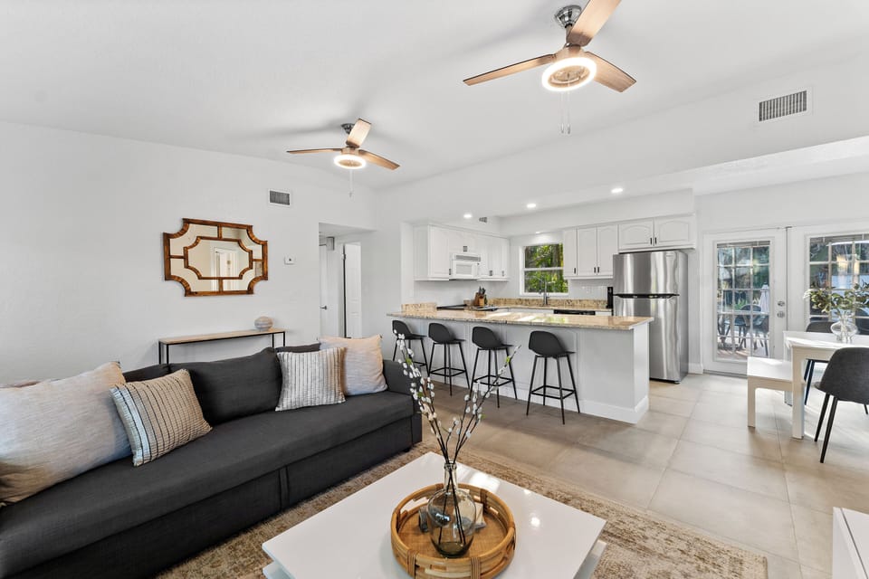 A coastal and serene living space to welcome you to your home away from home