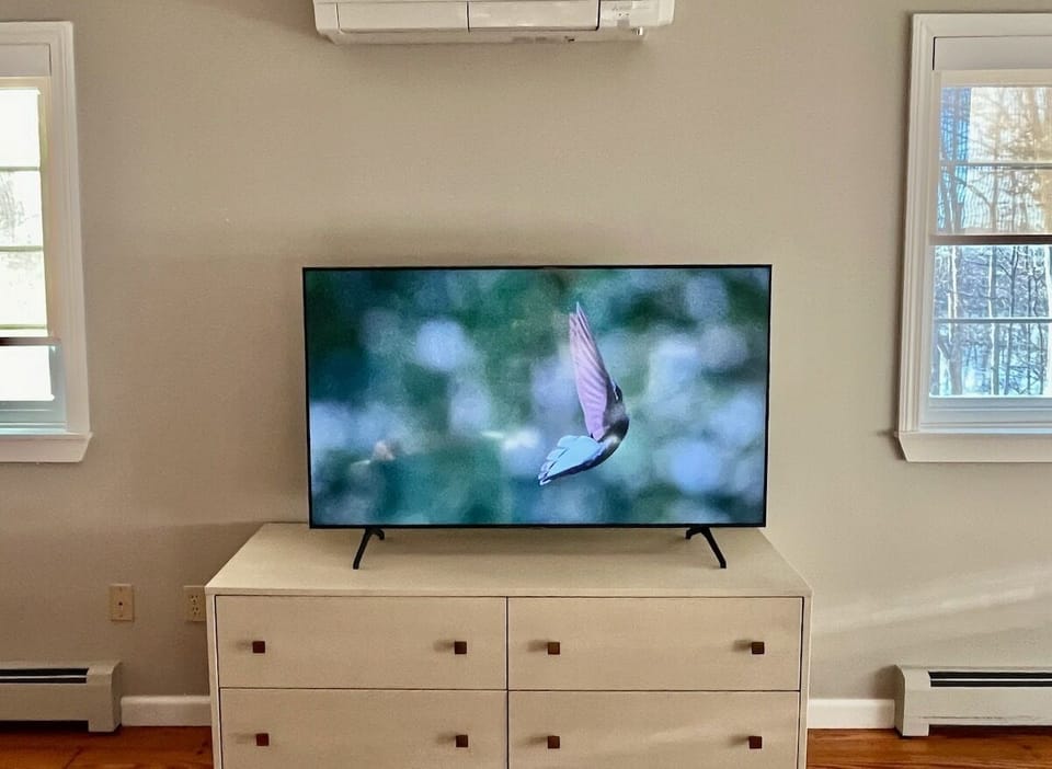 TV in the primary bedroom