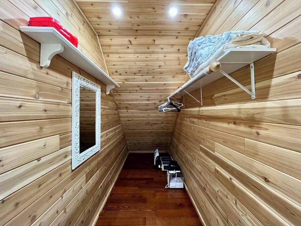 Primary walk in cedar closet