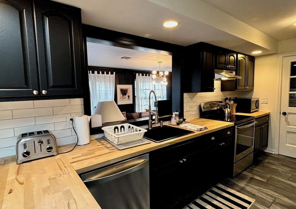 Kitchen is open concept