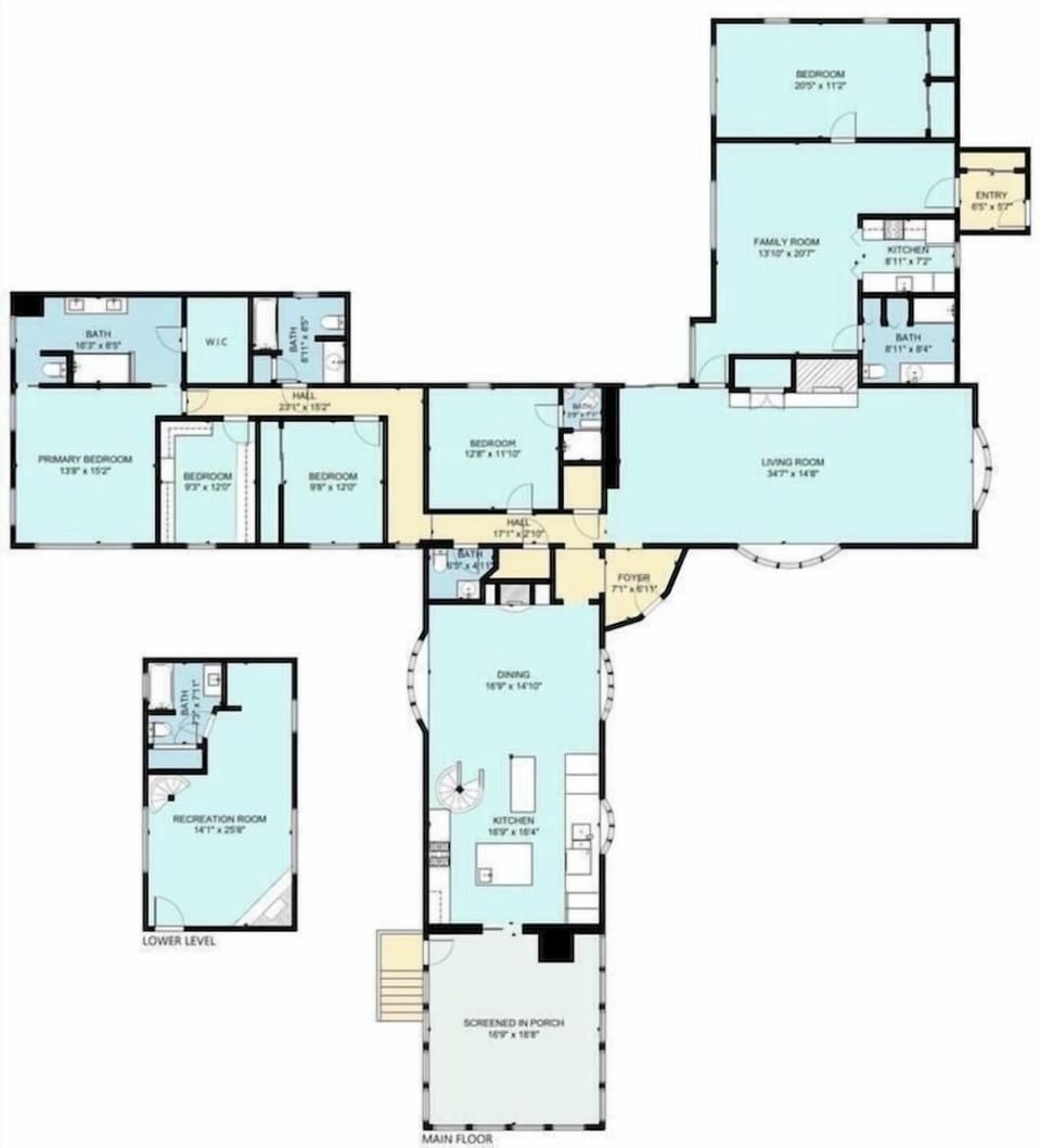 floor plan for one level living