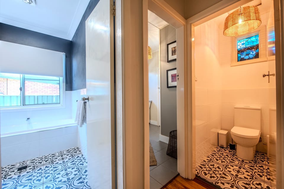 Bathroom - Shower, Bathtub, Separate Toilet + Hair Dryer