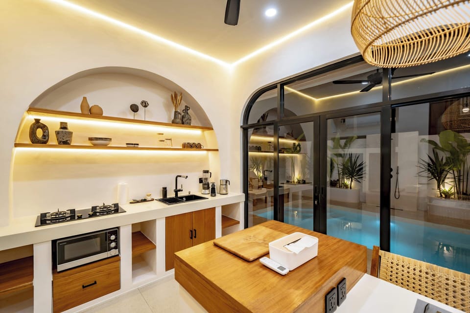 Villa, 2 Bedrooms, Private Pool | Private kitchen | Fridge, microwave, coffee/tea maker, blender