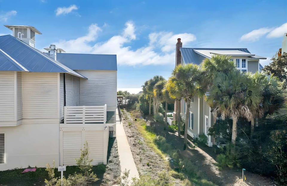 Step out onto the second-story deck for a panoramic view of the neighborhood.