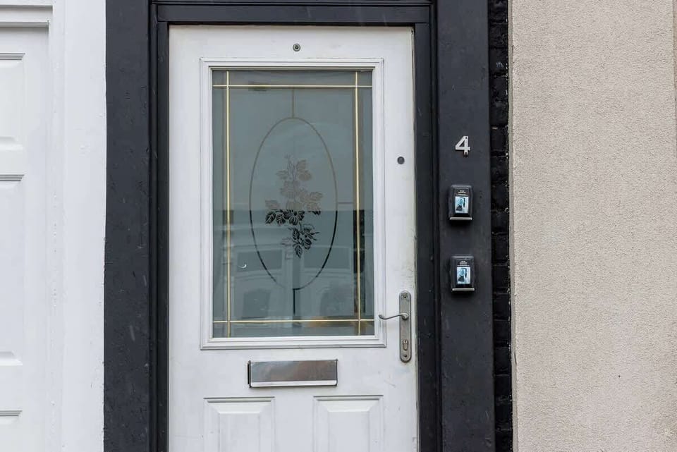 A welcoming entrance with convenient self-check-in access to the property.