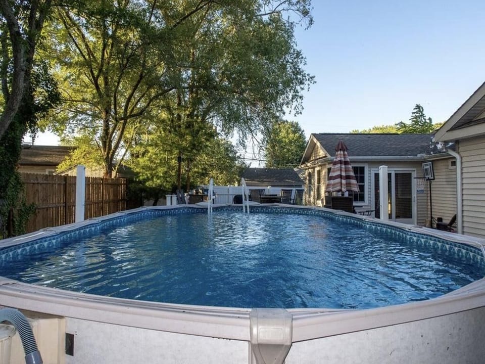 The refreshing private pool invites you to unwind and soak up the sun in a tranquil outdoor setting.