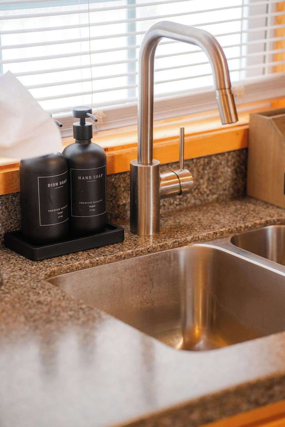Kitchen Bliss: Enjoy modern finishes and premium soaps for a delightful cooking experience!