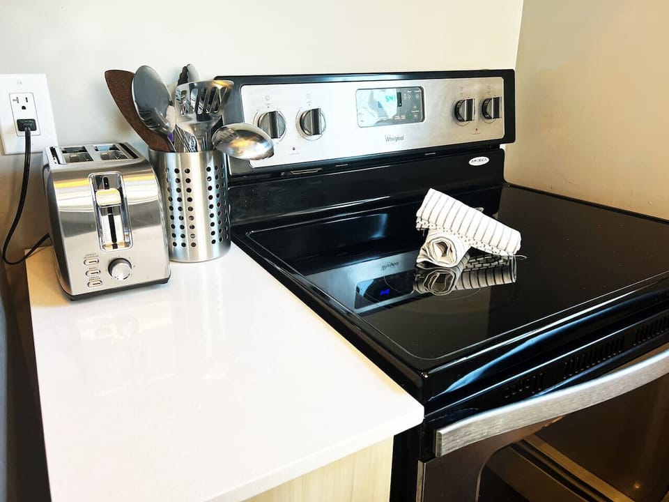 Packed with all the essential appliances, this kitchen is at your disposal