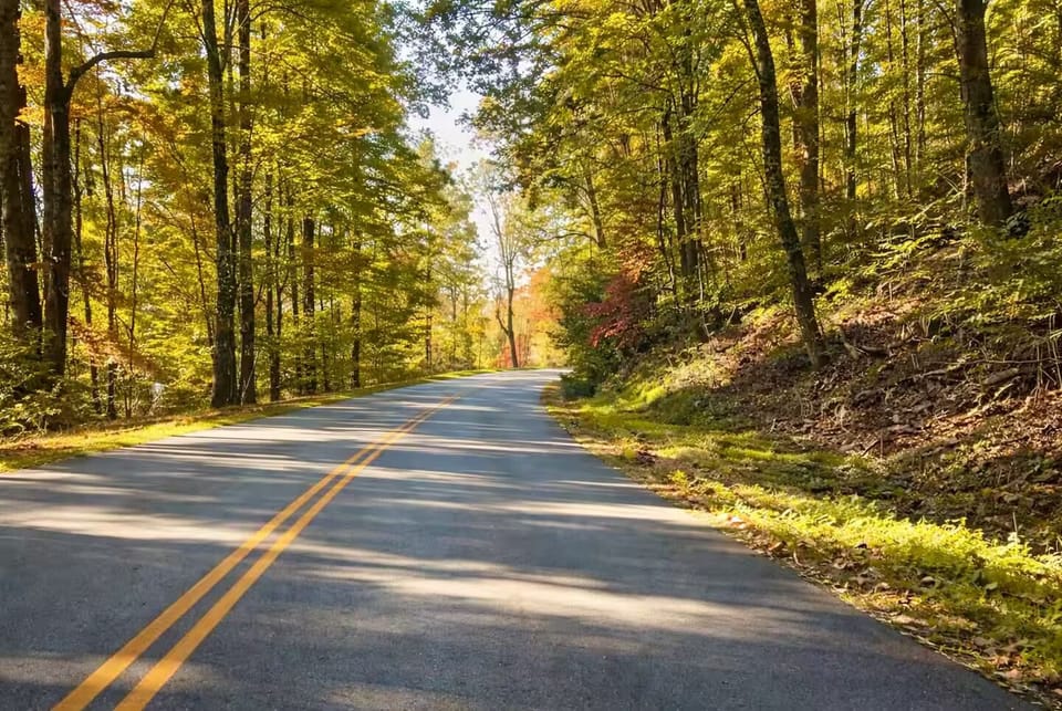 ~20 minutes to downtown Asheville via the Blue Ridge Parkway