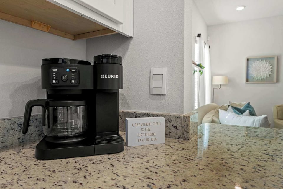 No days without coffee here at Peaceful Oasis! Just bring along your favorites.
