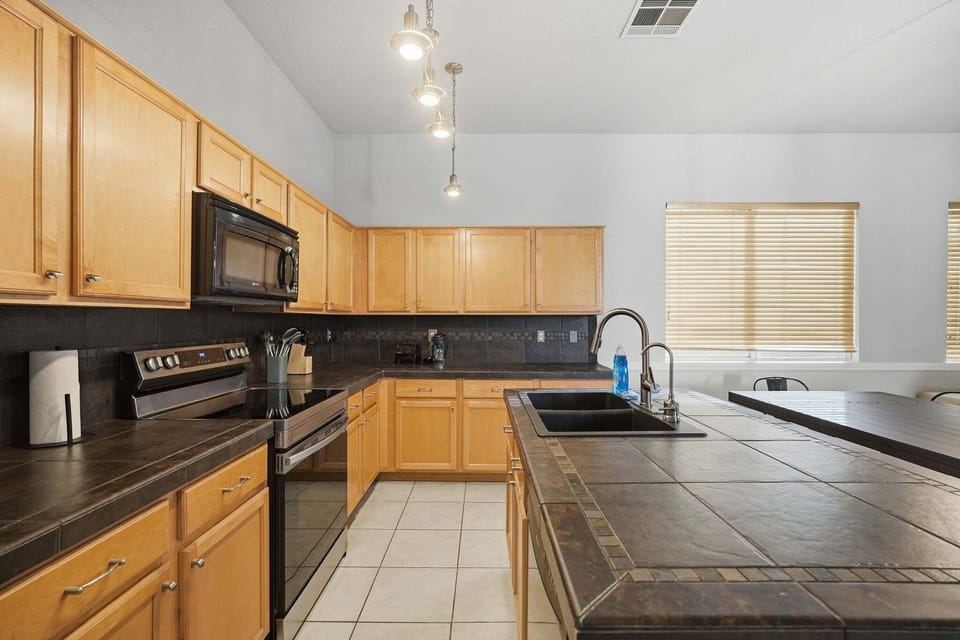 Kitchen with all basic cooking supplies