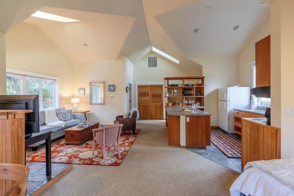 Oversized studio layout with abundant natural light