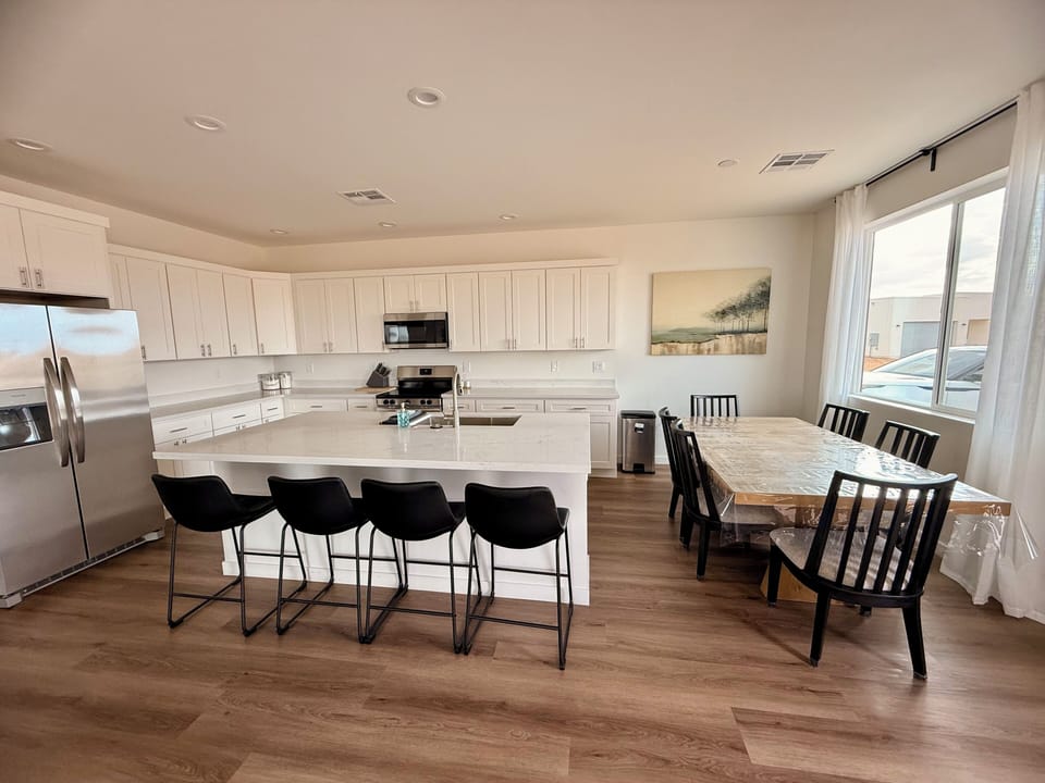 Large open style kitchen dining room and family room 