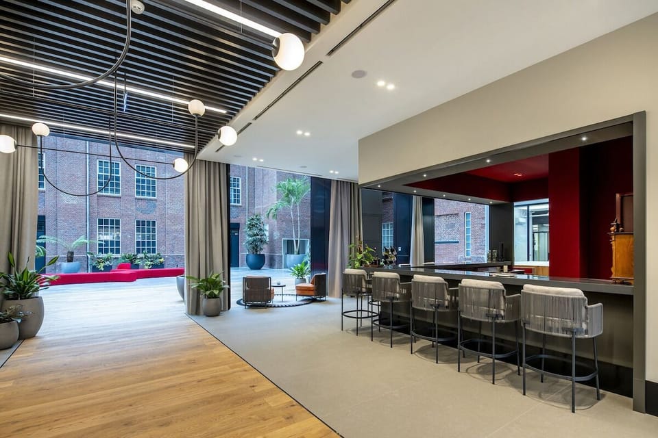 Linger longer with courtyard views and a polished, social bar.