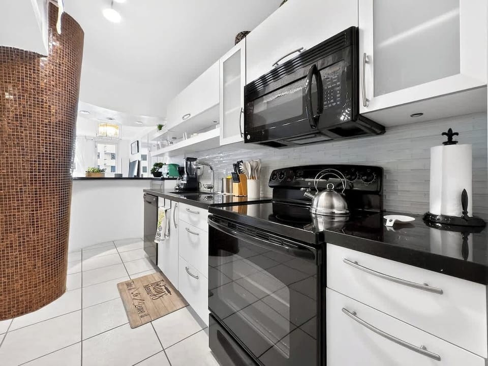 Fully equipped kitchen with modern appliances and everything you need to cook