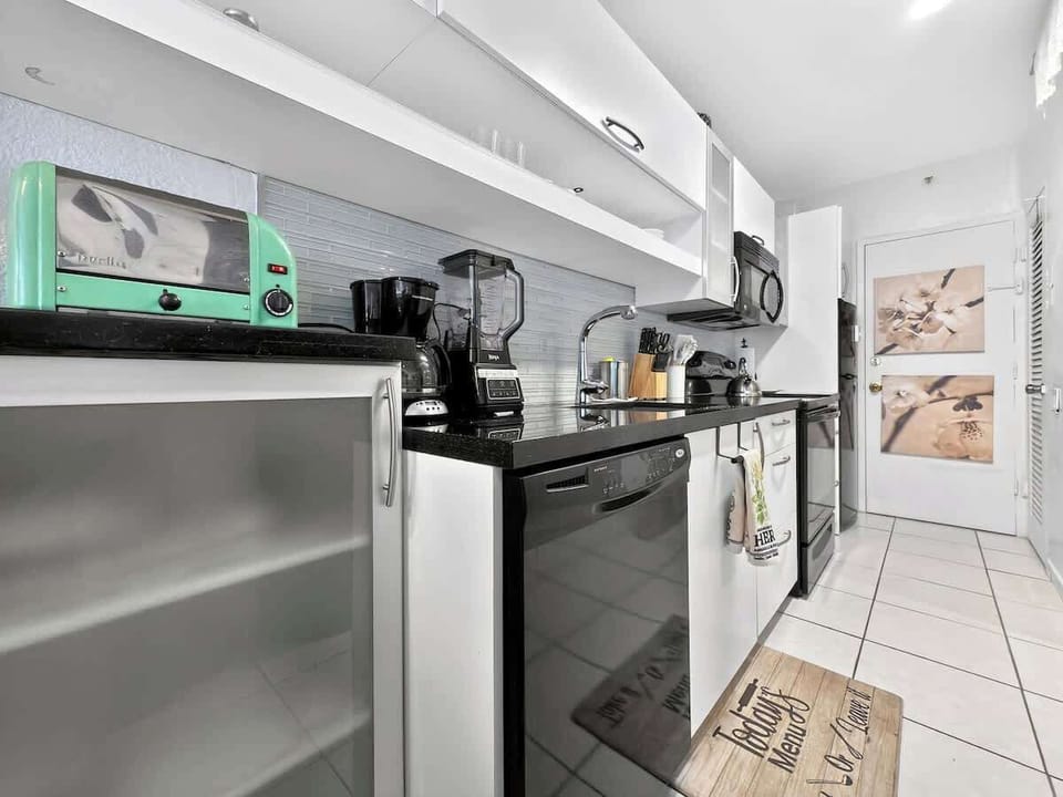 Fully equipped kitchen with modern appliances and everything you need to cook