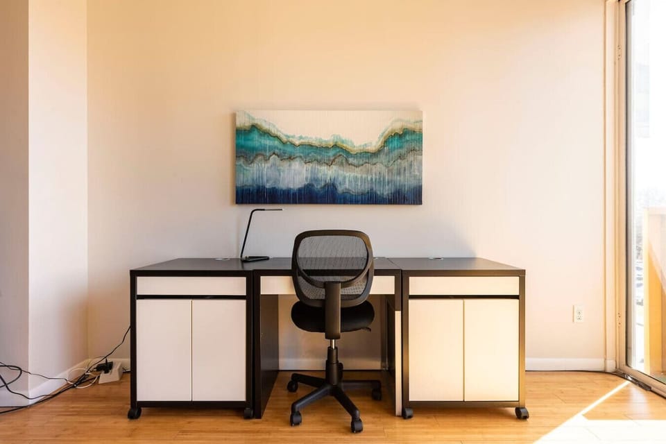 The ideal WFH setup: bright, quiet, and ready for focused productivity.
