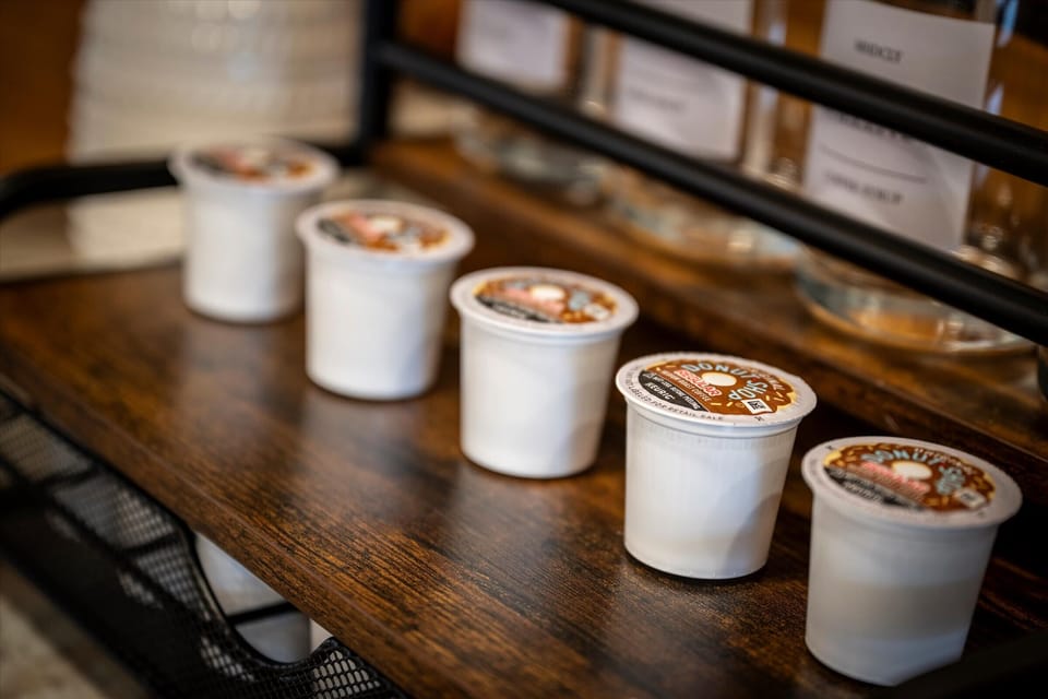 Espresso, latte, or just a good ol’ cup of happiness—fuel your adventures without leaving the house.