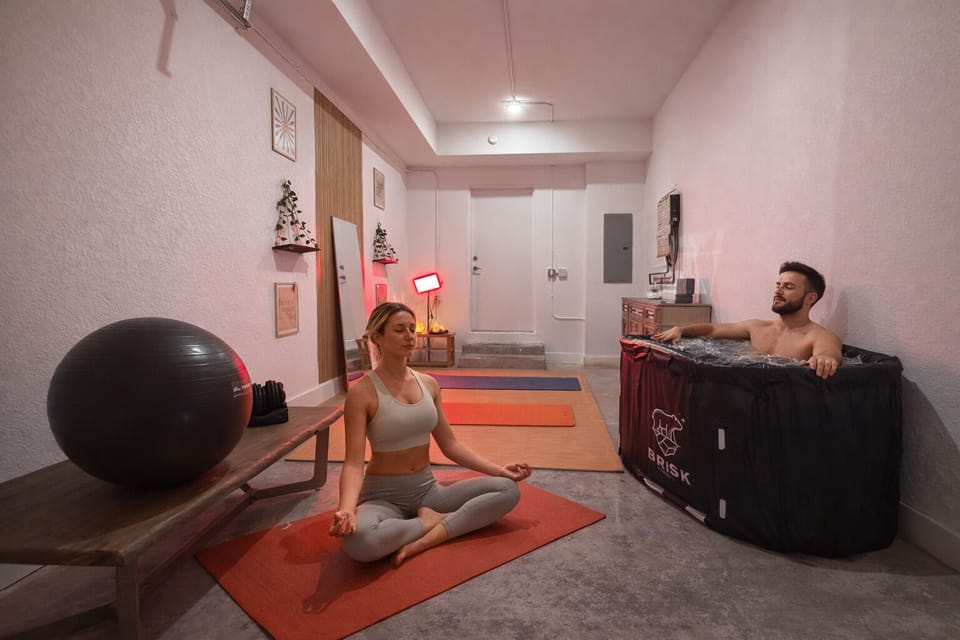 Private Wellness Club with yoga space and cold plunge—your personal retreat