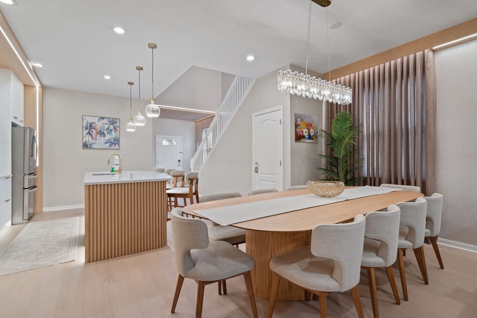 Elegant dining area perfect for family meals and gatherings.