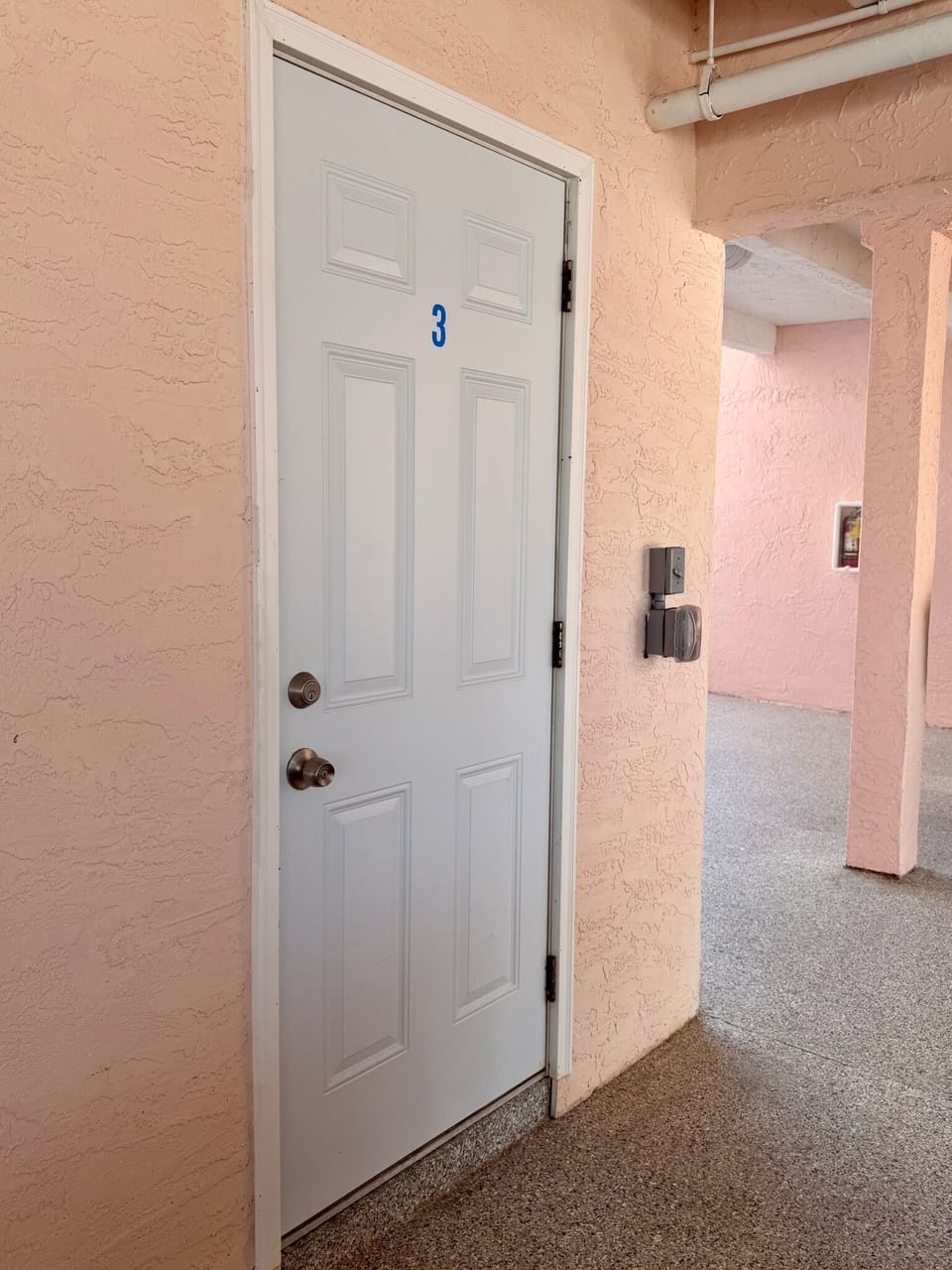 Ground level under building closet, beach gear