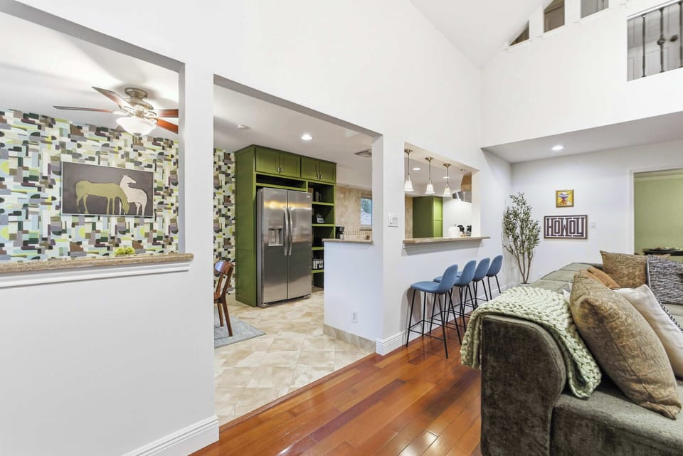 The heart of the home—cook, chat, and unwind in this open kitchen and living space.