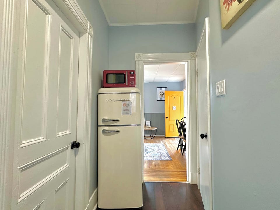 Fridge and microwave