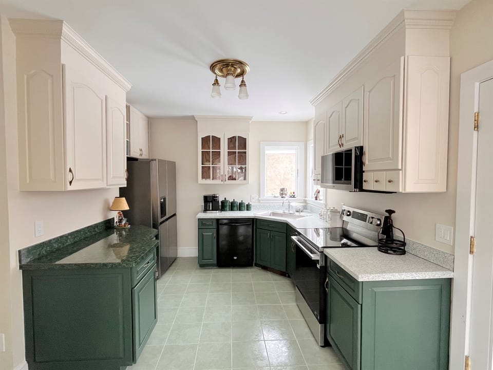 Kitchen equipped with new appliances