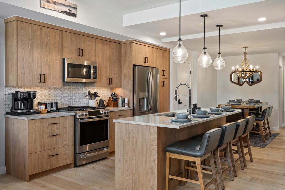 Kitchen Area with Stainless Steel Appliances