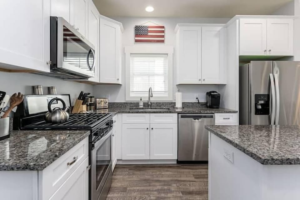 Kitchen is outfitted with a Gas Range