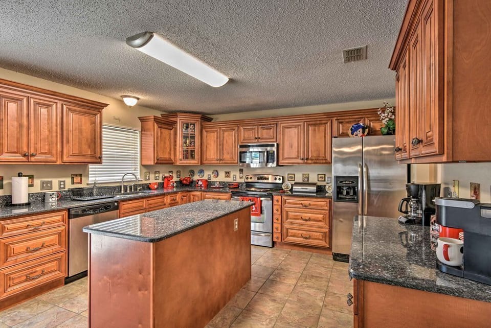Open kitchen with island