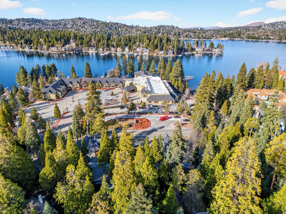 Aerial view of the neighborhood.