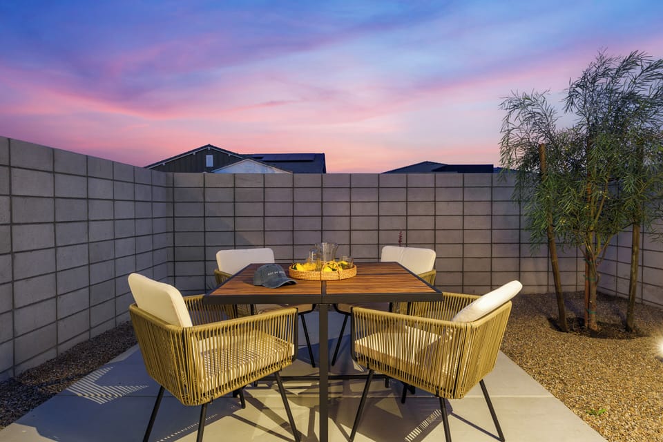 Dine under the stars in your private, fenced-in backyard.