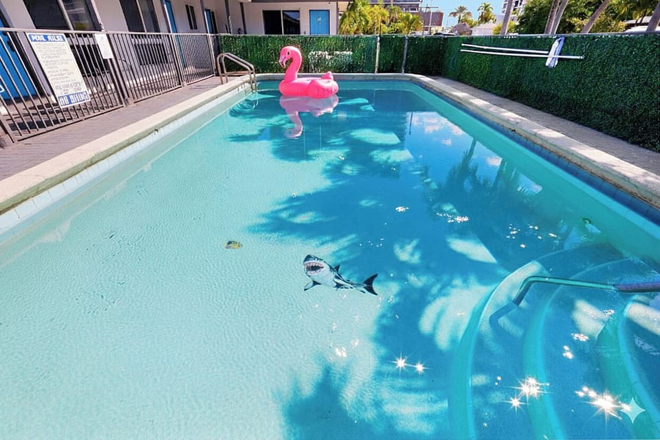Relax in the heated pool with lounge seating options in the sun or shade