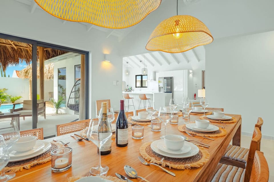 Large dining table for a special occasion or a leisurely breakfast