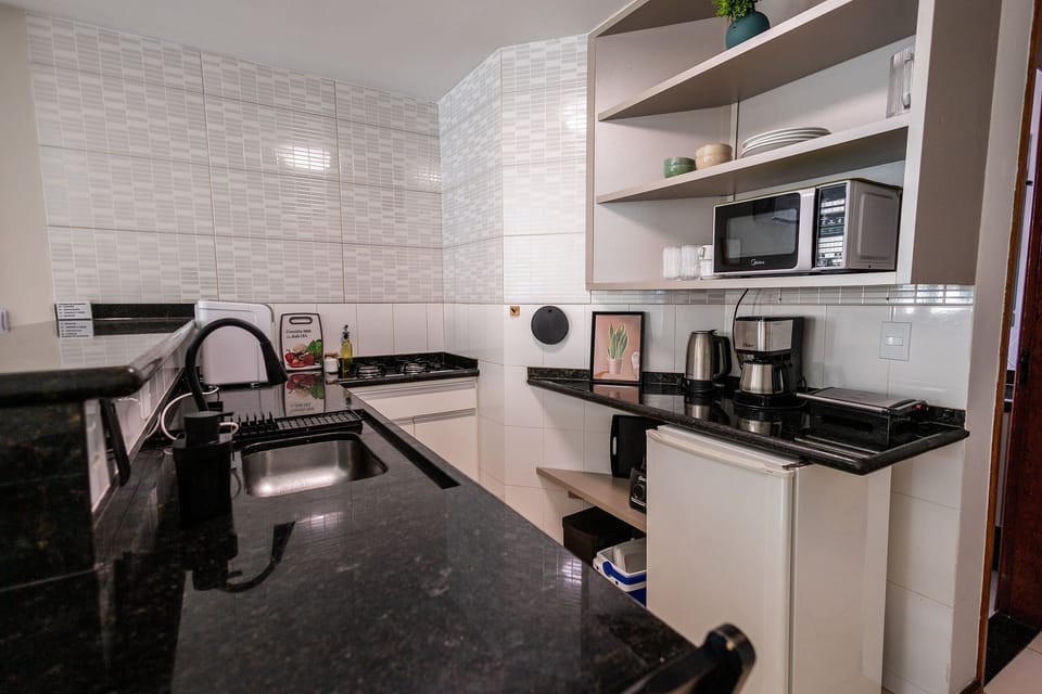 Apartment | Private kitchen | Coffee/tea maker, mini-fridge, microwave, electric kettle