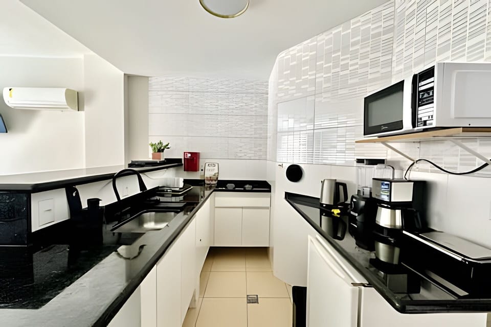 Apartment | Private kitchen | Coffee/tea maker, mini-fridge, microwave, electric kettle