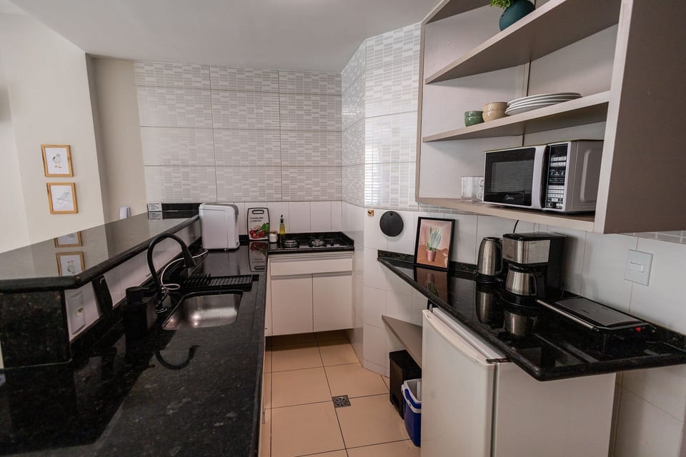 Apartment | Private kitchen | Coffee/tea maker, mini-fridge, microwave, electric kettle