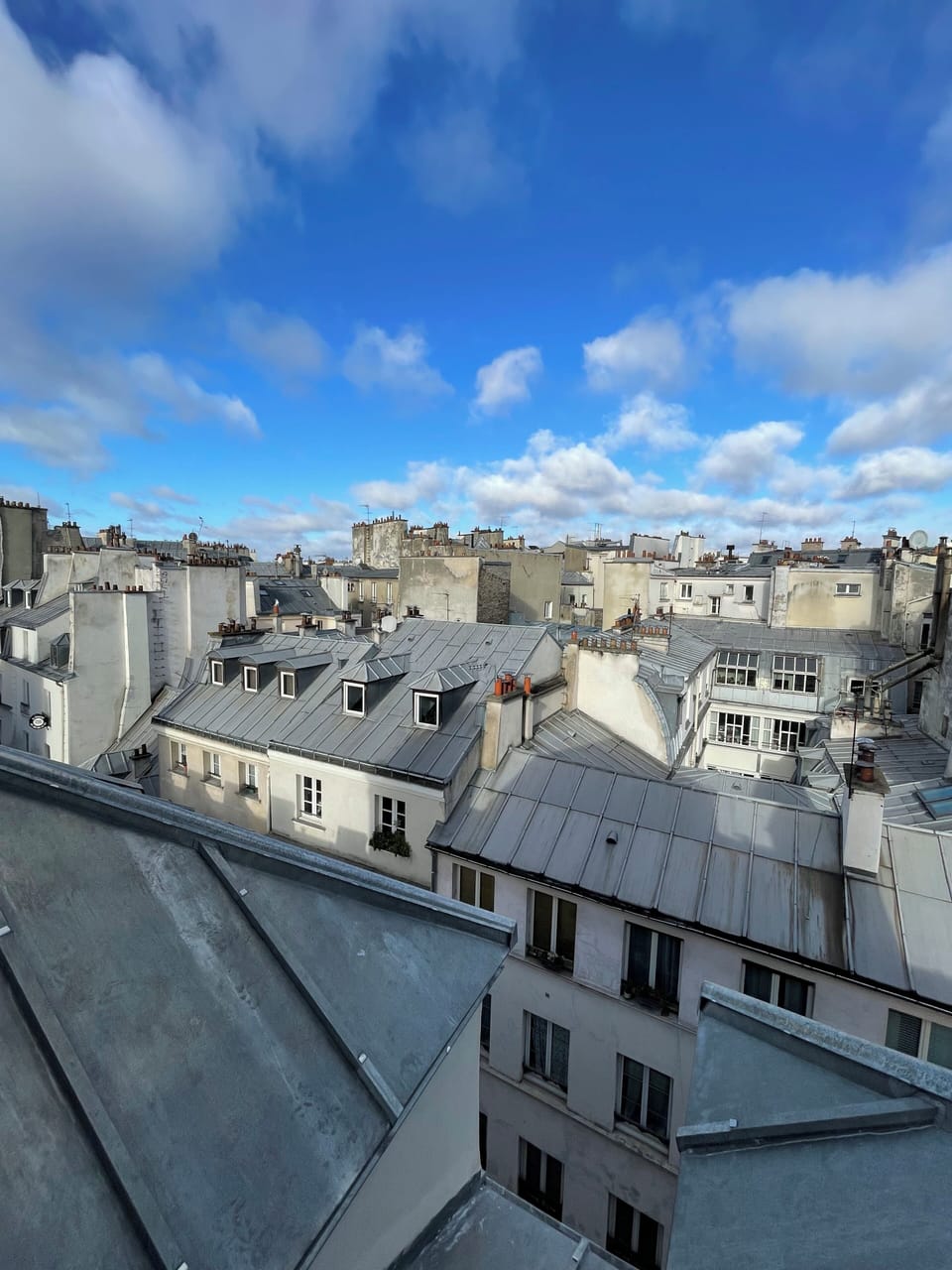 View on the roof of Paris . Facing west
