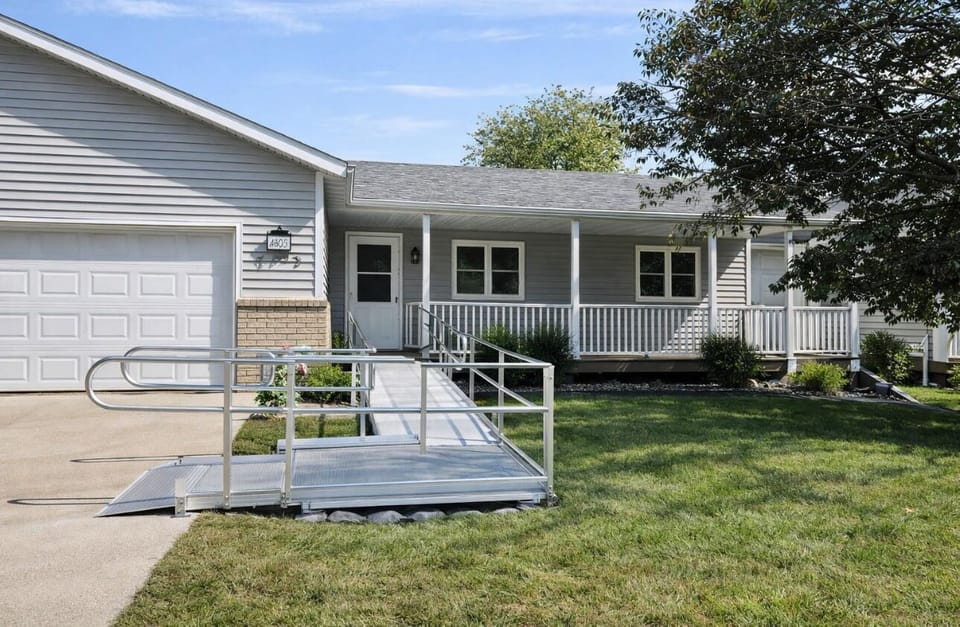 This wide ramp provides convenient and accessible entry into the house.