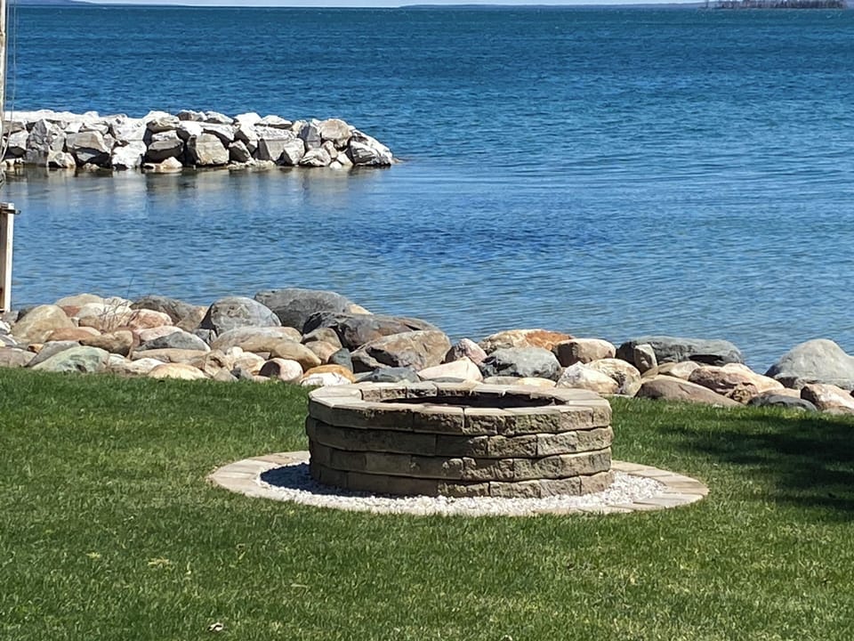Your private fire pit down by the beach