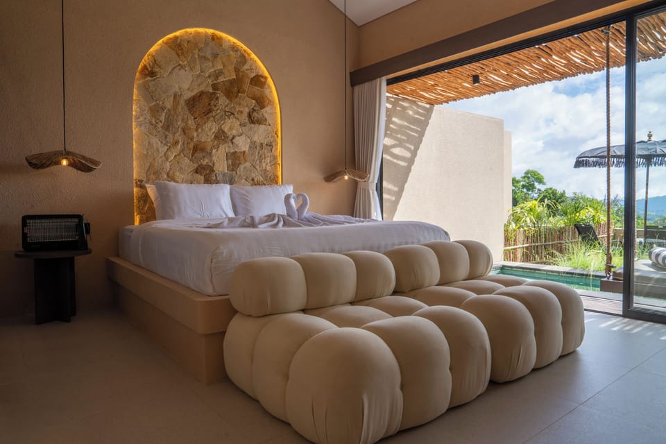 Panoramic Villa, 1 Bedroom, Private Pool, Mountain View | Egyptian cotton sheets, premium bedding, minibar, desk