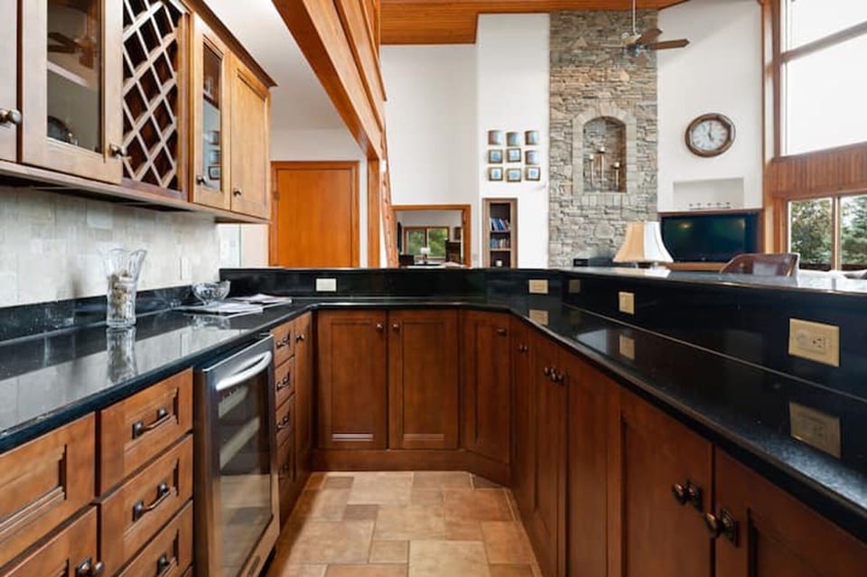 Wet Bar with Beverage Fridge