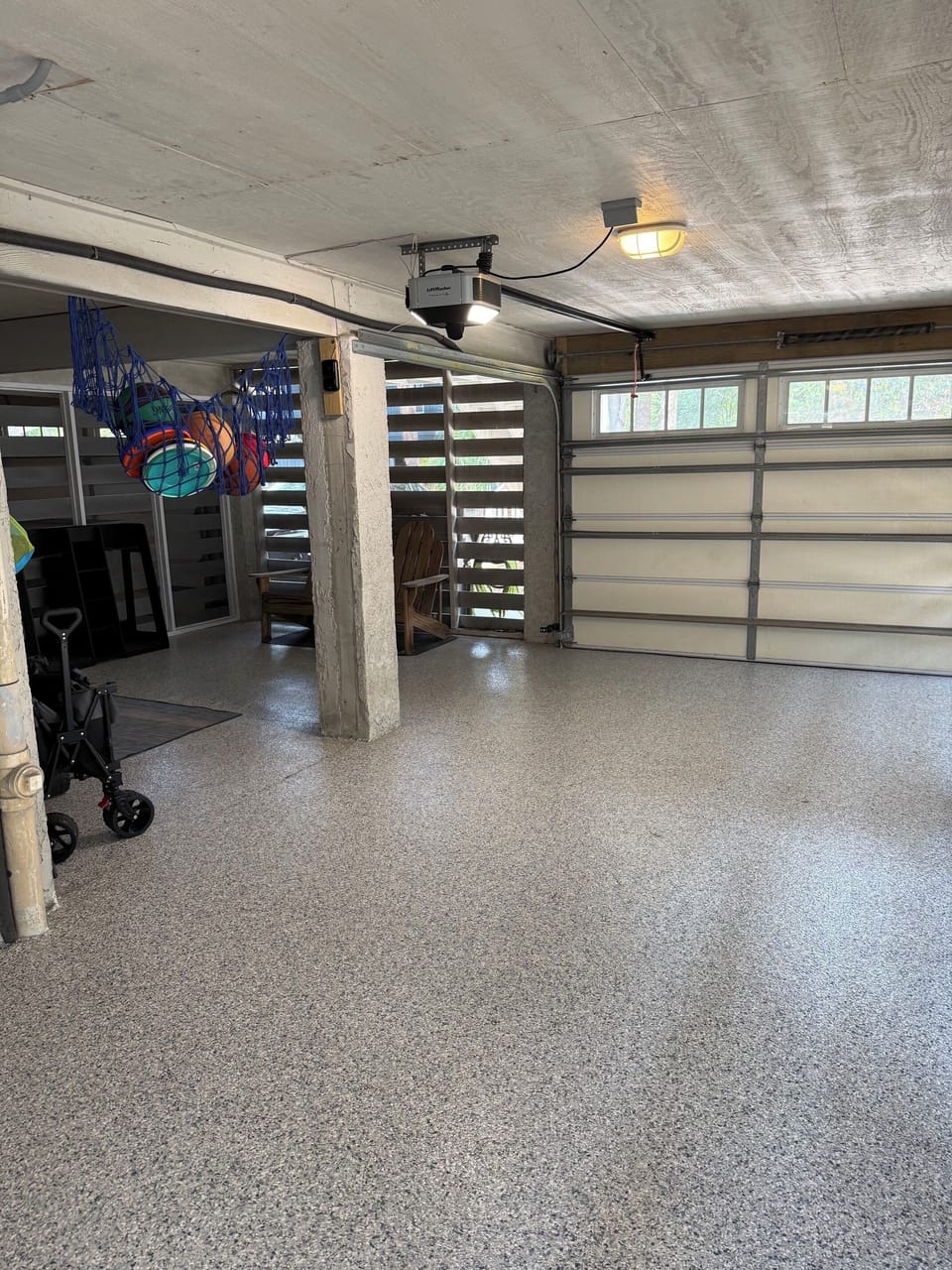 Garage available for a standard-height car (SUV will not fit)