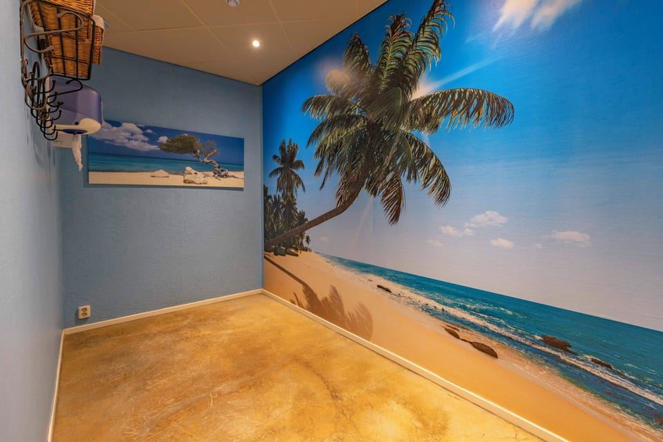 Escape into a playful themed room for unique photo moments.