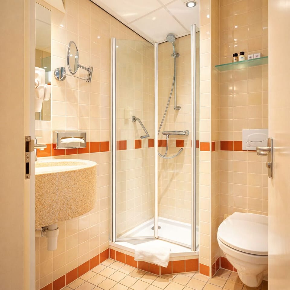 Refresh after exploring with a bright, spotless walk-in shower.