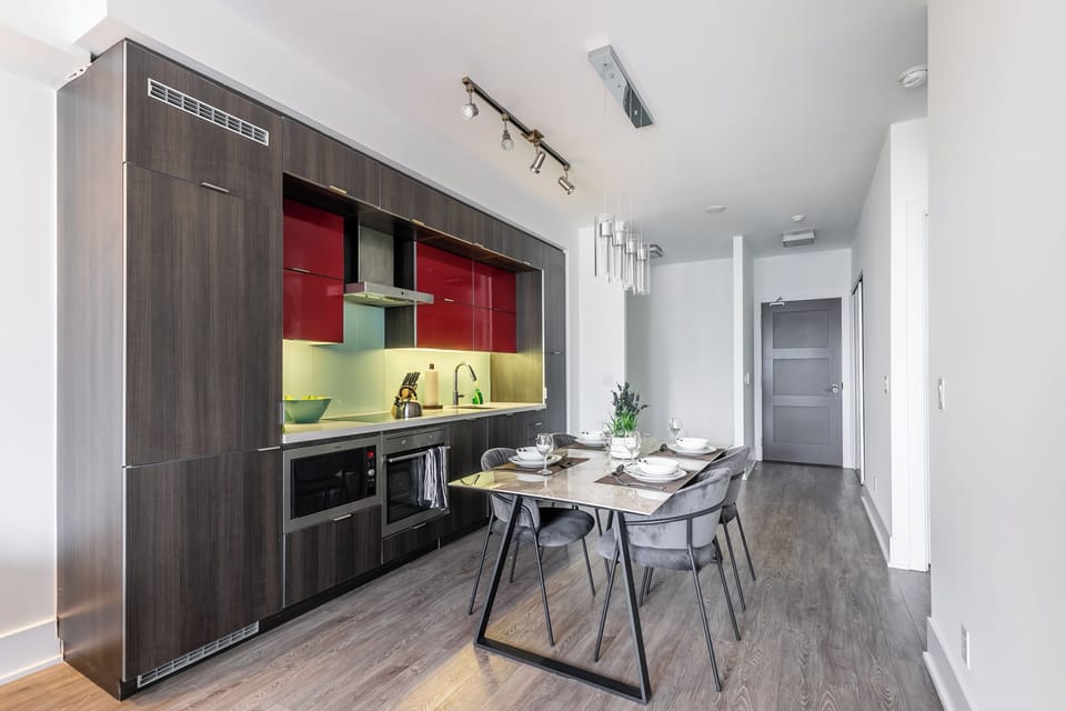 Business Apartment, City View | Private kitchen | Coffee/tea maker, electric kettle